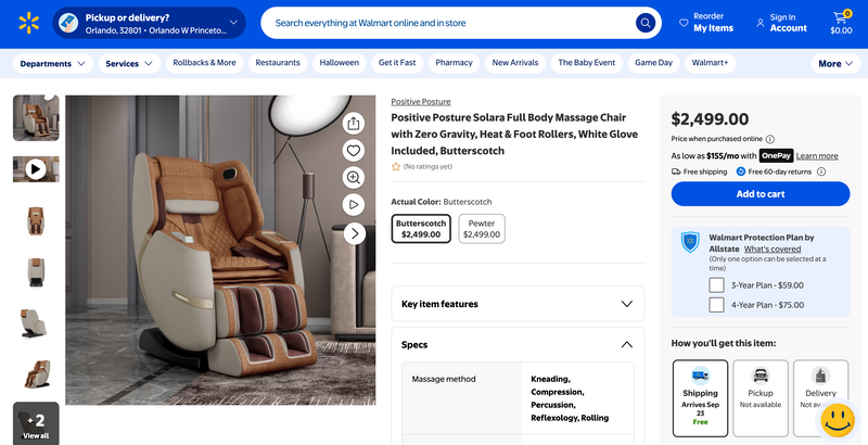 solara positive posture massage chair